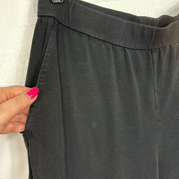 Eileen Fisher High Rise Jogger Pants With Pockets In Black Size S - Picture 3 of 9